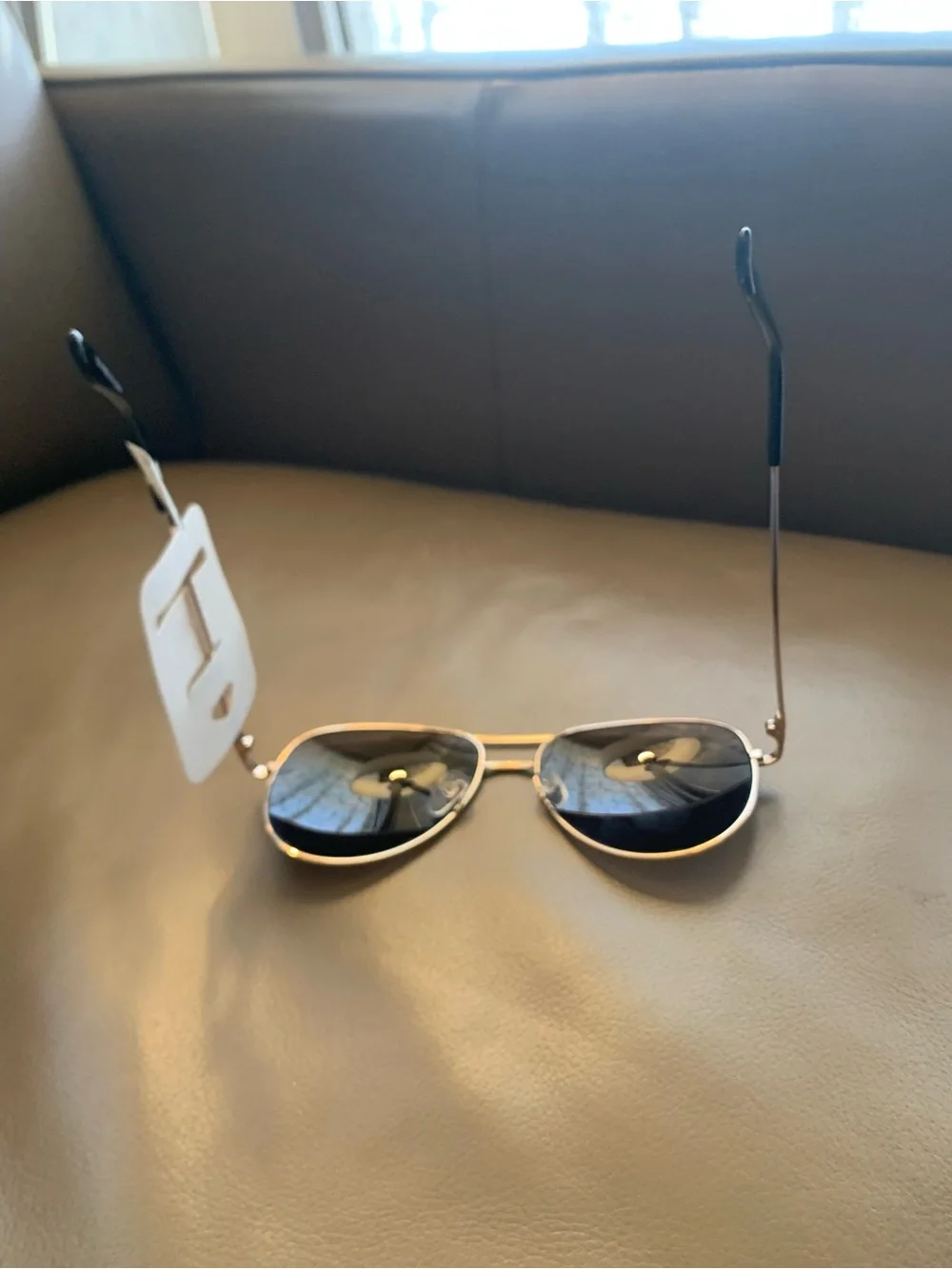 Icing Gold Frame with Black Lenses Aviator Sunglasses